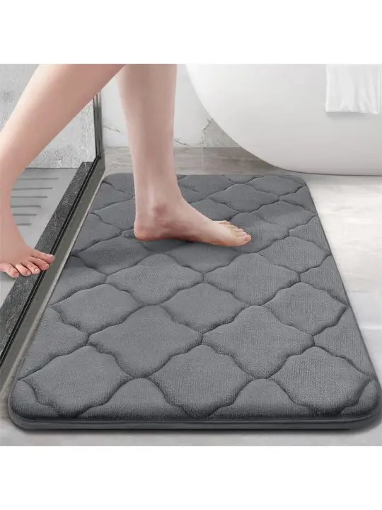 Alfombra de baño de esponja con memoria súper suave, alfombra de baño antideslizante, alfombra de baño absorbente, alfombra de ducha, alfombra de baño, alfombra de baño - 1