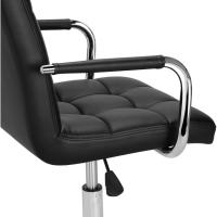 Silla de Oficina Giratoria con Ruedas Ajustable en Altura, Carga de 120Kg, Respaldar Marrón Claro - details 22