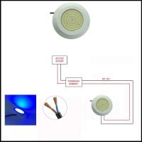 Foco para piscina ultrafino, luz LED RGB, 12W, CC 12V, relleno de resina, IP 68, resistente al agua, 108 LED, frío, azul, cálido - details 2