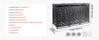 SucceBuy Almacenamiento de botes de basura, cobertizo de almacenamiento para exteriores, gabinete de almacenamiento horizontal impermeable con tapa de cadena - details 6