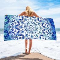 Toallas de playa de secado rápido de microfibra, toalla absorbente Boho con estampado de gran tamaño, súper manta para piscina - details 0