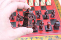 Ajedrez-juego creativo de escritorio tridimensional, Guerrero de terracota, piezas de ajedrez, tablero de ajedrez de madera - details 2