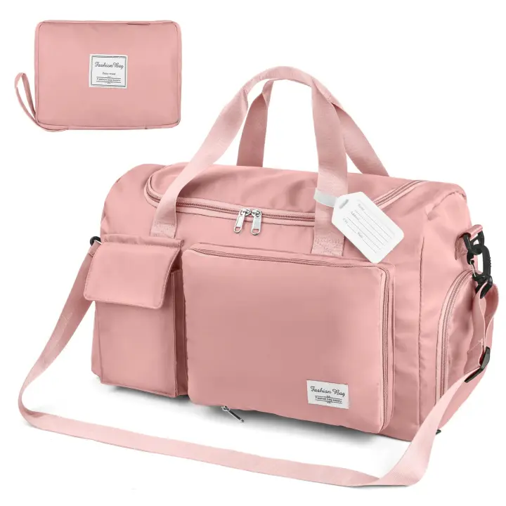 Bolsa de Viaje, Ligera e Impermeable, Grande de Fin de Semana, de Hombro para Compras Deportivas en el Gimnasio - 1