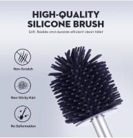 Cepillo De Limpieza De Inodoro Con Mango Largo De Silicona Cepillo De Baño Flexible Para Limpieza Del Inodoro Eco-amigable - details 5