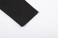 BUNO-Camiseta negra de manga larga con hombros descubiertos para mujer, jersey ajustado a la moda de cintura alta, Top liso Y2k 2024 - details 10