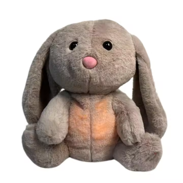 Peluche de Conejo Relajante Respiración Rítmica y Música para Bebés Alivio de Ansiedad y Ayuda para Dormir - 1