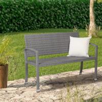 Mueble de Terraza Exterior Terraza 2 Sillas Poliratán Resistente a la Intemperie 320Kg Negro - details 8