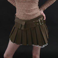 BUNO-Y2K Falda plisada de retazos de encaje para mujer, minifaldas coreanas Harajuku de cintura alta, ropa de calle informal, faldas acampanadas, novedad de 2025 - details 1