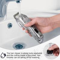 Cortadora de Cabello Profesional Hatteker Set de Afeitadora de Hombre Inalámbrica Eléctrica para Barber LCD Pantalla Carreras de Afeitado Rotativo para Hombres - details 2