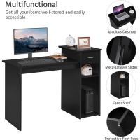 Mesa de Ordenador con Estantería 112x50x82cm Escritorio con Cajon para Computadora Escritorio Oficina Despacho Moderno Blanco - details 14