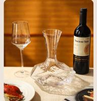 Botella de vidrio geométrica para el hogar, lujosa olla de vino tinto europea, sin plomo - details 3