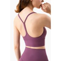 Sujetador deportivo con espalda de carreras para mujer, Top de chándal de gimnasio de Yoga grueso de alto impacto - details 35