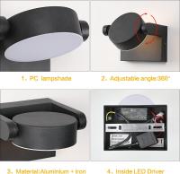 Goeco LED Aplicación Giratoria de Pared Iluminación Nórdica para Exteriores Estilo Moderno 20W IP65 - details 3