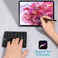 Portable Rechargeable Drawing Keyboard Wireless Keypad for Procreate and Durable Designs, 35Keys, Long Battery DropShipping - details 5