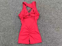 Ropa deportiva mejorada para gimnasio para mujer, pantalones cortos ajustados blancos, ropa deportiva sin mangas para entrenamiento de yoga - details 10