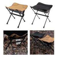 Foldable Camping Stool Fishing Chair Footrest Compact Chair Non Slip Fishing Chair for Patio Outdoor Backpacking Picnic Hiking
