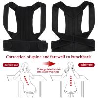Corrector de postura Unisex, cinturón de seguridad deportivo de neopreno y nailon, ajustable, soporte para la espalda, color negro - details 3