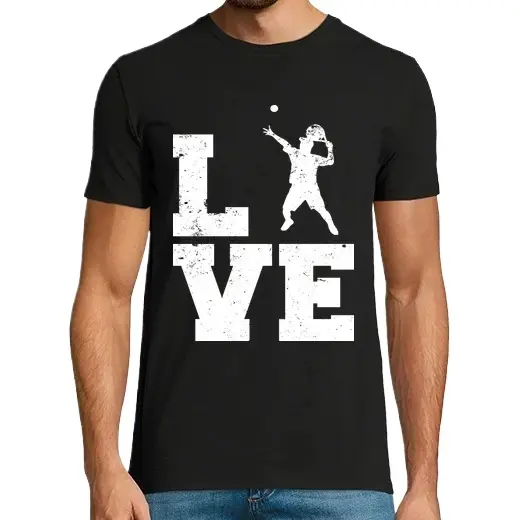 vintage love padel player,Camiseta de Pádel Divertido, ropa para exteriores - 1