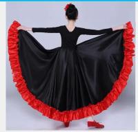Falda de danza del vientre para niños, flamenco, español, toro volador, 360 grados, 1 pieza por lote - details 6