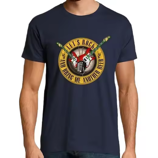 Lets Rock y tráeme otra cerveza Camisetas CERVEZA,Pack Regalo Camiseta Personalizada - 1