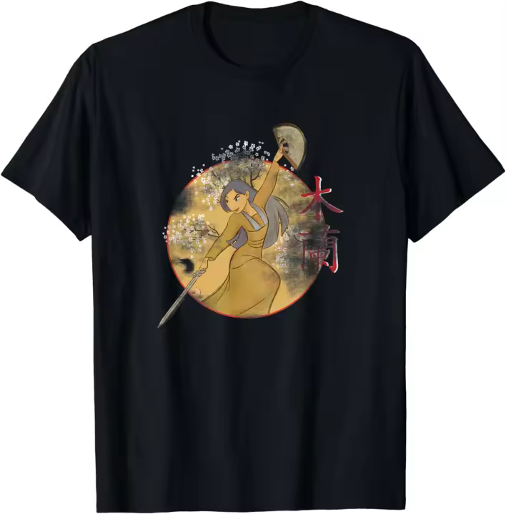 Camiseta de Mulan Sword Dance con Fan Circle Flowers - 1