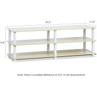Soportes de TV sin Herramientas, Madera, Cerezo Oscuro y Negro - details 10