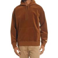 Sudadera con capucha de pana marrón pesada bordada con logotipo premium de alta calidad Decheng Oem - details 4