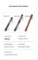 Paleta sexual de cuero, paleta azotadora para adultos, látigo sexual de cuero PU, paleta BDSM, juego sexual de bondage y cosplay. - details 8