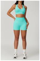 Shorts de Yoga de Cintura Alta Ajuste de Barriga, Levantamiento de Cadera, Ropa de Gimnasio de Nylon Zapatillas de Correr para Primavera/Verano - details 4