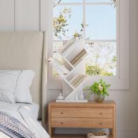 Estantería de árbol, Librería Alta de 6 Niveles Estantería Estrecha de madera con cajones para Sala de Estar, Dormitorio 38×19×112CM Marrón Rústico - details 75