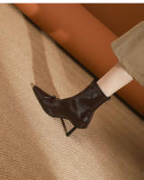 Moda nueva hebilla de cinturón stiletto botas cortas de mujer - details 21