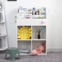 Estantería de Madera para Habitación de Niños Estante de Libros y Juguetes en Blanco - details 3