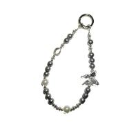 Abalorio para teléfono, cordón plateado galvanizado, luz de lujo, antipérdida, lazo de amor, colgante para teléfono, cordón para teléfono móvil con cuentas Ins - details 9