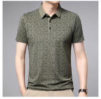 Polo de Algodón de Seda de Verano Camiseta de Negocios Casual para Hombres - details 0