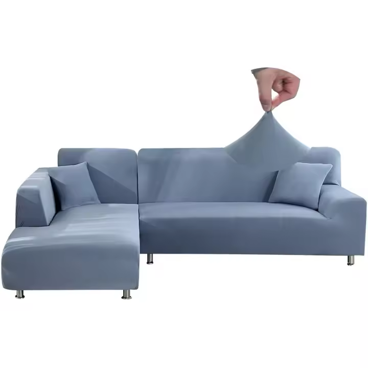 Fundas de sofá Funda de sofá elástica de spandex (3 plazas, gris azul) - 1