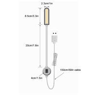 Luz magnética para máquina de coser USB, lámpara magnética LED blanca fría de 6000K para el hogar, oficina, dormitorio, mesa de costura, color blanco y negro - details 1