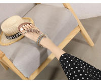 Sandalias planas étnicas de gran tamaño para mujer estilo diamantes de imitación de verano - details 13