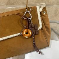 Cuerda trenzada para colgar en bolsa, colgante de hebilla de resorte de Chocolate, colgante de sentido superior, pan alcalino exquisito y encantador - details 4