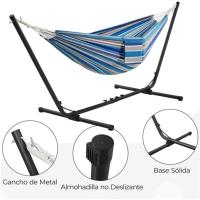 Hamaca Ajustable con Soporte 310/320/330*101*101,5cm Carga de 200kg Para Jardín Patio - details 25