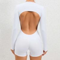 Mono de Yoga sin Espalda 2024 Traje de Gimnasio para Mujeres de Manga Larga Ropa Deportiva de Moda - details 21