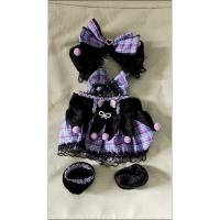 Love and Deepspace-Muñeca de 20CM, ropa encantadora, vestido de sirvienta negro y morado y tocado, traje de muñeca DIY, accesorio de decoración - details 4
