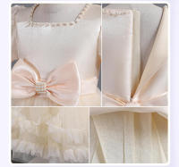 Vestido de noche largo estilo británico para niñas, ideal para espectáculos de princesas y cumpleaños. - details 7