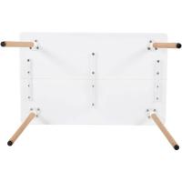 Juego de Mesa de Comedor y Sillas, 1 Mesa Redonda de 80 cm + 4 Sillas Blancas, de Diseño Nórdico - details 16