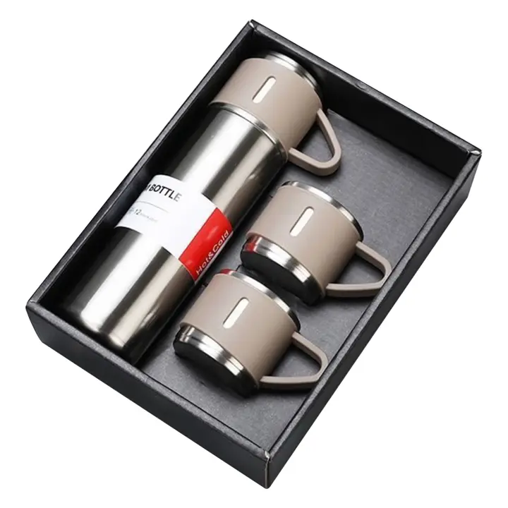 Set de Olla de Vacío de Moda de Acero Inoxidable de 500ml Tus Tazas de Acero para Deportes al Aire Libre Botella de Agua Aislada con Tapa Taza de Café - 1