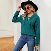 Sudadera con capucha elegante para mujer, manga larga, moda coreana, estilo casual y suelto - details 2