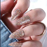24pcs Uñas Postizas De Almendra Con Gel Colorido Adhesivo Detachable Y Reutilizable Con Herramienta De Empuñadura Para Mujeres Y Niñas - details 18