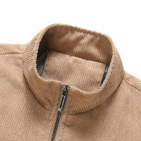 Men Casual Jacket 2024 Spring Autumn New Hot Solid Color Stand Bomber Coat Men Corduroy Outwear Fashion Zipper Slim Jacket Men - details 5