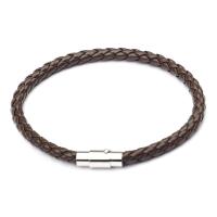 Nueva moda, pulsera y pulsera de la amistad de cuero negro, joyería punk para hombre, regalo de Navidad SL019 - details 4