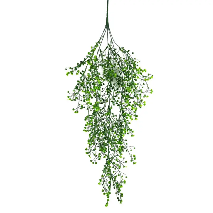 Plantas artificiales de vid para colgar en la pared, 5 tenedores, rama de árbol de plástico, hiedra colgante para el hogar, jardín, fiesta, decoración DIY, 80cm - 1