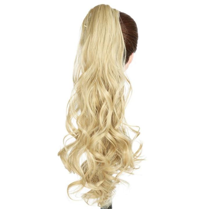Extensiones De Cabello Ondulado Remeehi - Cabello Humano Real, 18 Pulgadas, Clip De Garra, Cola De Caballo